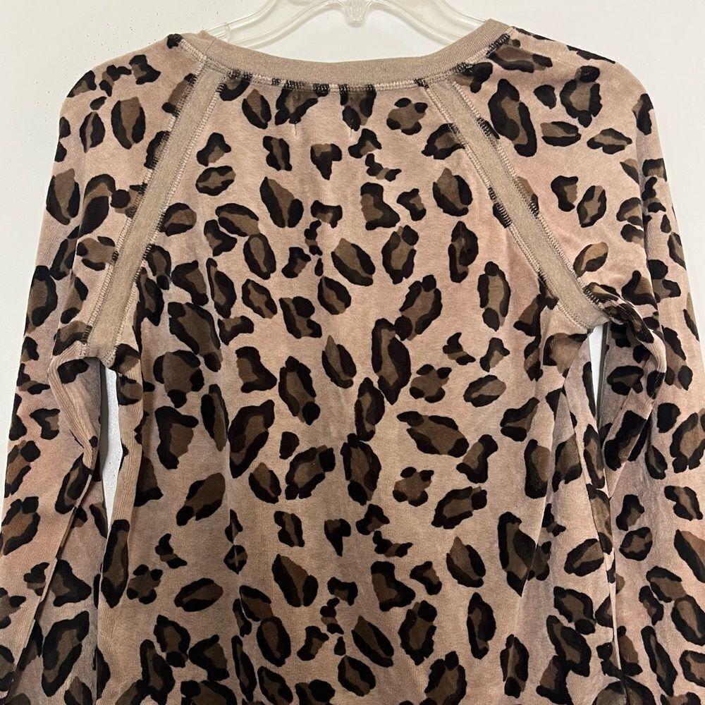 Juicy Couture Velour Pullover Sweatshirt Animal Print Vintage Late 00s XS Small - Picture 5 of 9